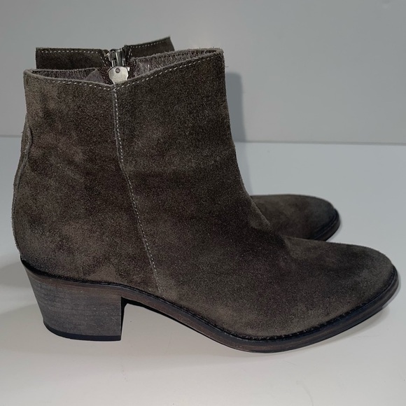 All Saints Jodphur Dark Brown Suede Ankle Boots Size 37 - Picture 1 of 6